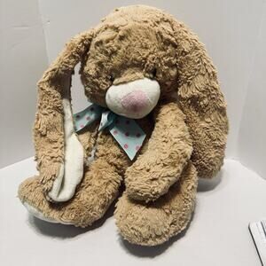 Animal Adventure BUNNY RABBIT w/Green Ribbon Plush Easter Stuffed Toy 17" 2017